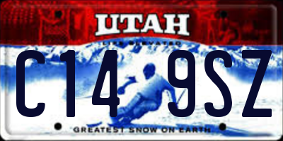 UT license plate C149SZ