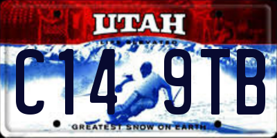 UT license plate C149TB