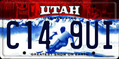 UT license plate C149UI
