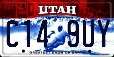 UT license plate C149UY