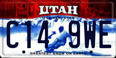 UT license plate C149WE