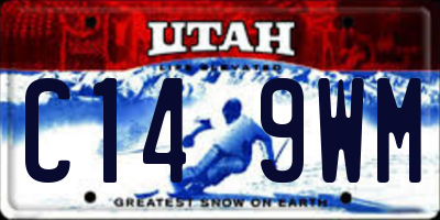 UT license plate C149WM