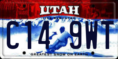 UT license plate C149WT