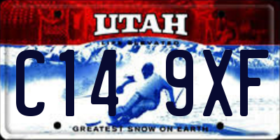 UT license plate C149XF