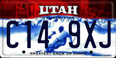 UT license plate C149XJ