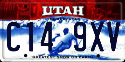 UT license plate C149XV