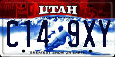 UT license plate C149XY