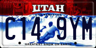 UT license plate C149YM