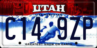 UT license plate C149ZP