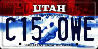 UT license plate C150WE