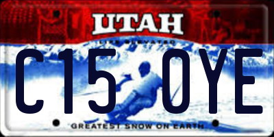 UT license plate C150YE