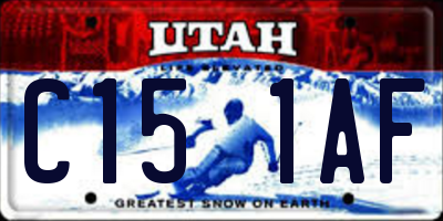 UT license plate C151AF