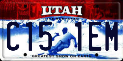 UT license plate C151EM