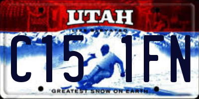 UT license plate C151FN