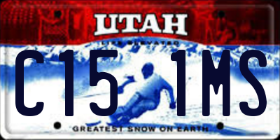 UT license plate C151MS