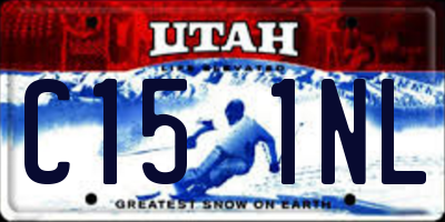 UT license plate C151NL