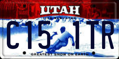 UT license plate C151TR