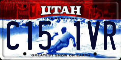 UT license plate C151VR