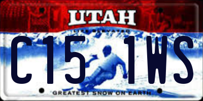 UT license plate C151WS