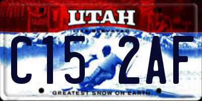 UT license plate C152AF