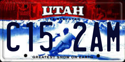 UT license plate C152AM