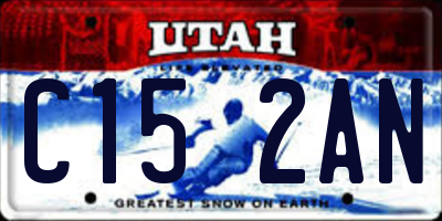 UT license plate C152AN