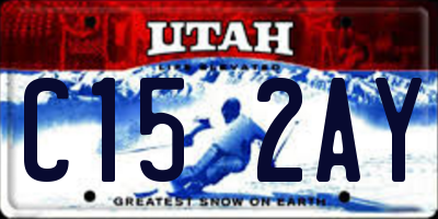 UT license plate C152AY
