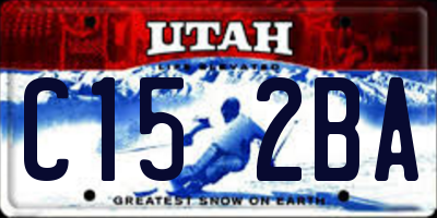 UT license plate C152BA