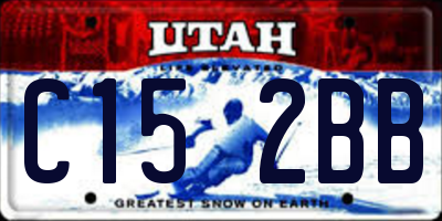 UT license plate C152BB