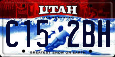 UT license plate C152BH