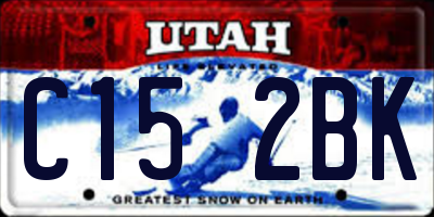 UT license plate C152BK
