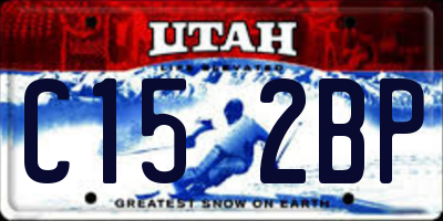 UT license plate C152BP