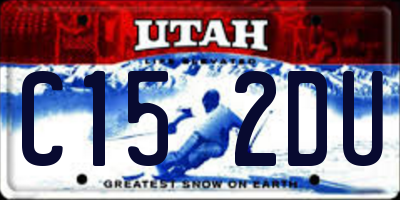 UT license plate C152DU