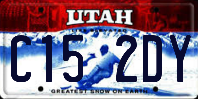 UT license plate C152DY