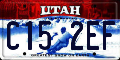 UT license plate C152EF