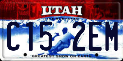 UT license plate C152EM