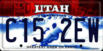 UT license plate C152EW