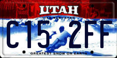 UT license plate C152FF