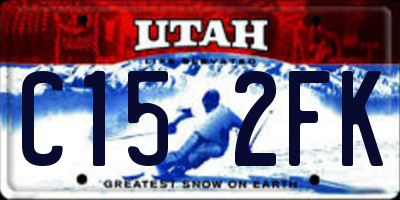 UT license plate C152FK