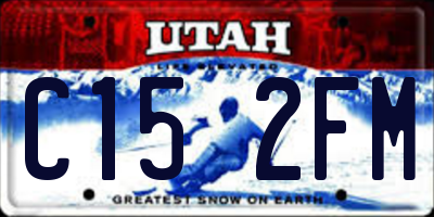 UT license plate C152FM