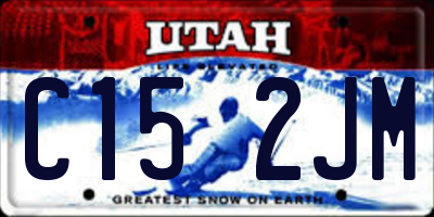 UT license plate C152JM