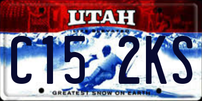 UT license plate C152KS