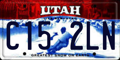 UT license plate C152LN