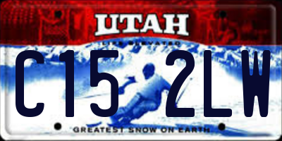 UT license plate C152LW