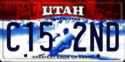 UT license plate C152ND
