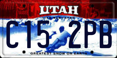UT license plate C152PB