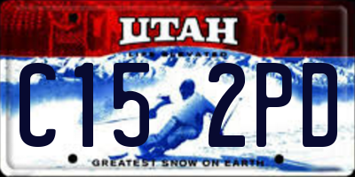 UT license plate C152PD