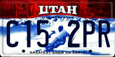 UT license plate C152PR