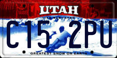 UT license plate C152PU