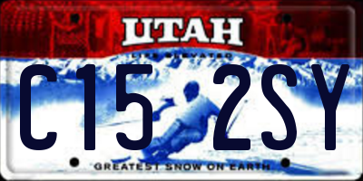 UT license plate C152SY